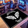 Hells Angels Motorcycle-Themed Rug, suitable for living room, bedroom, game room, computer room and home décor.