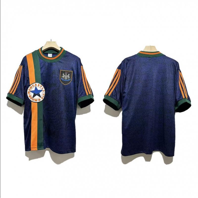 Newcastle United Retro Football Jersey 1995-97 Home/Away Short Sleeve Long Alan Shearer 9 With Arm Badge Cycling
