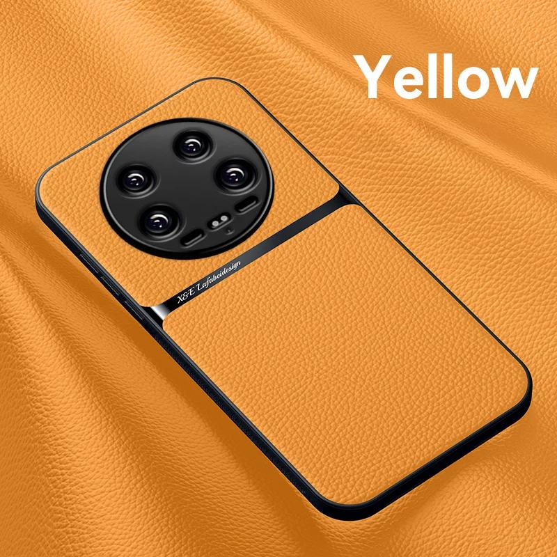 Автомобильный магнитный защитный чехол для Xiaomi 15 Ultra, кожаная текстура, силиконовый противоударный чехол для Xiaomi Mi 15 Pro 15Ultra 14T Pro