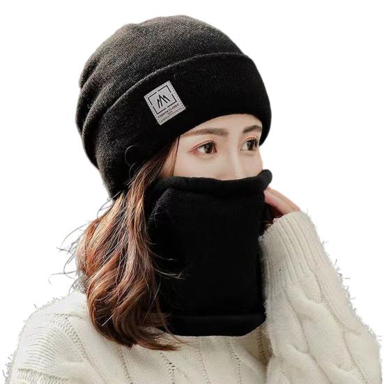 2 шт./комплект женская зимняя шапка-шарф Sert вязаная эластичная защита ушей без полей ветрозащитная