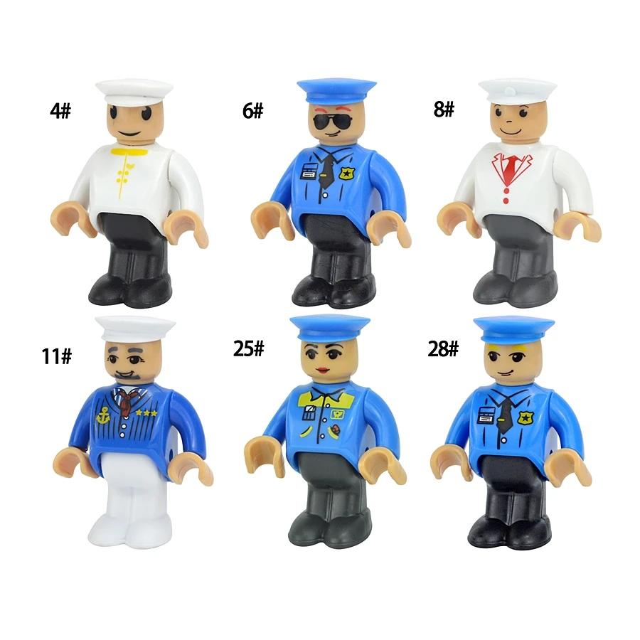 Все виды маленьких человечков, персонажи, деревянные аксессуары для железной дороги, фигурки членов семьи, рабочих, полицейских, врачей. Подходят для деревянных игрушек Biro