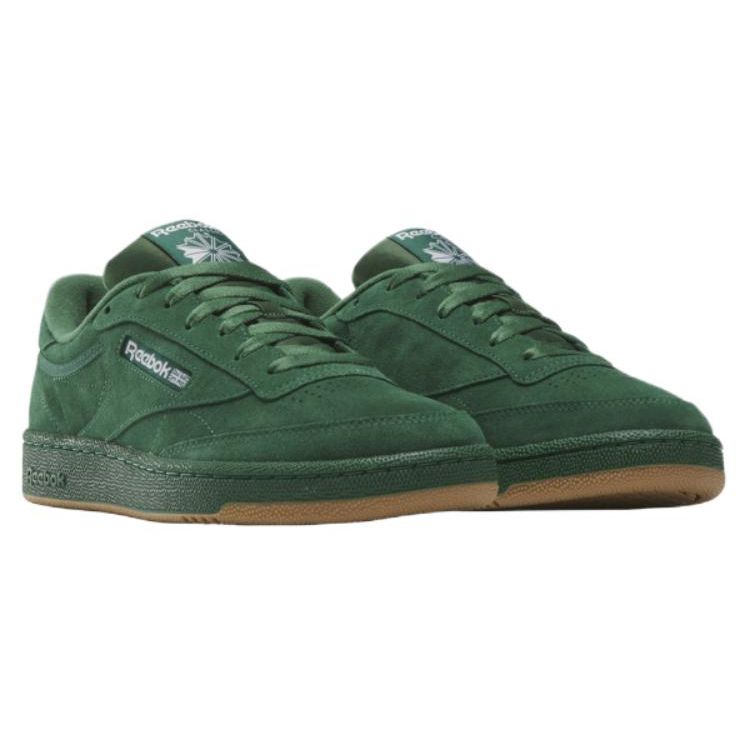 Reebok Club C 85 Dark Green Unisex Sneakers Footwear-White 100074451