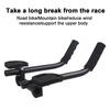 Bike Rest Handlebar High Strength Aluminium Alloy Thick Sponge Arm Cushion Cycling Bicycle Relaxation Handle Handle Bar MTB Road Bike Arm Rest Bar