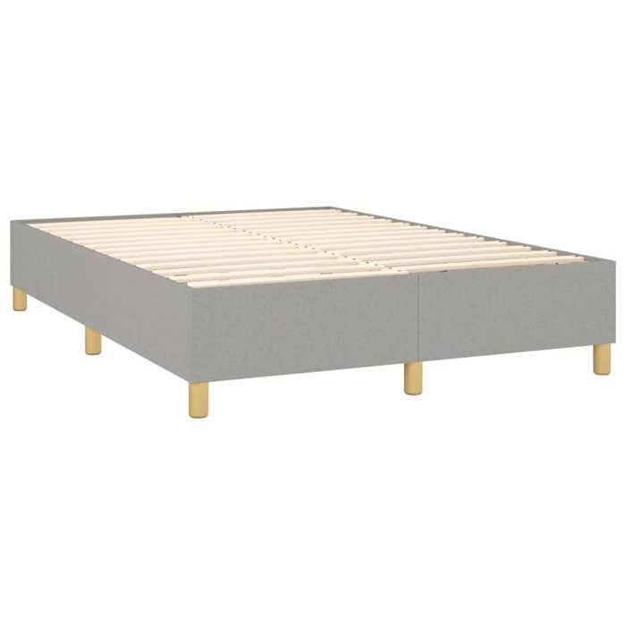 Maison Exclusive - Sommier à lattes de lit avec matelas Gris clair 140x200cm Tissu