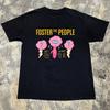 Винтажная черная футболка из плотного хлопка группы Foster The People S-5XL AG832