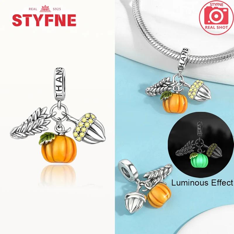 Coppercharms Призрак и Тыква Новые Светящиеся Бусины для Хэллоуинской Вечеринки Подходят для Оригинального Браслета DIY Изящные Ювелирные Изделия Подарки для Женщин Изготовление