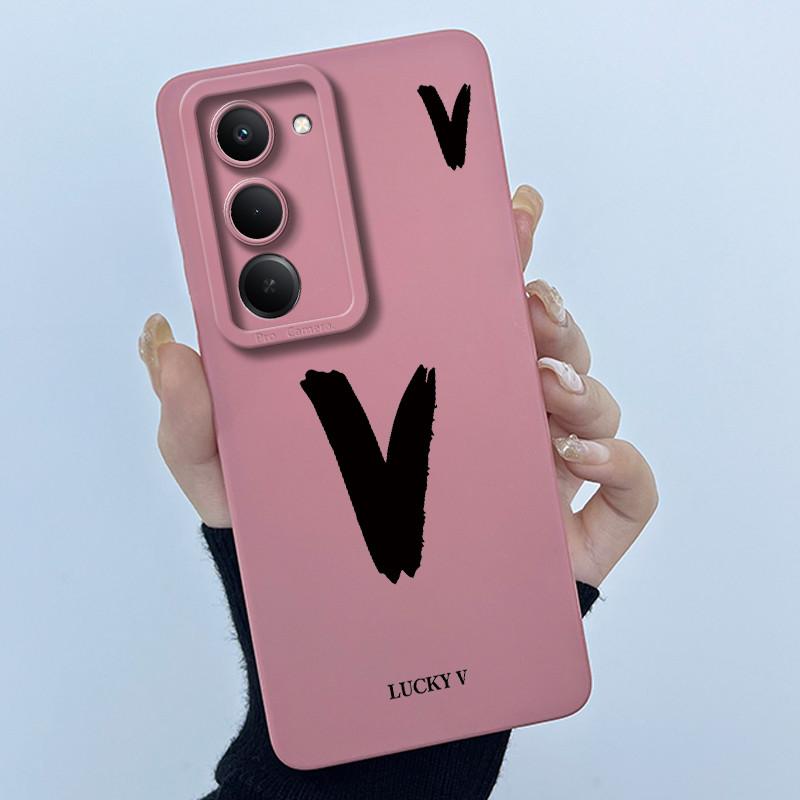 For Xiaomi Redmi 15 5G Cover Case Cute Initial Letters Couple Silicone Soft Matte Phone Bumper for REDMI15 5G Shockproof Casing