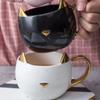 1 шт. чашка в виде кошачьих ушей, керамическая кружка для кофе, завтрака, молока, овсянки, бытовые, офисные, кухонные, питьевые принадлежности, креативные подарки, кружки для пар