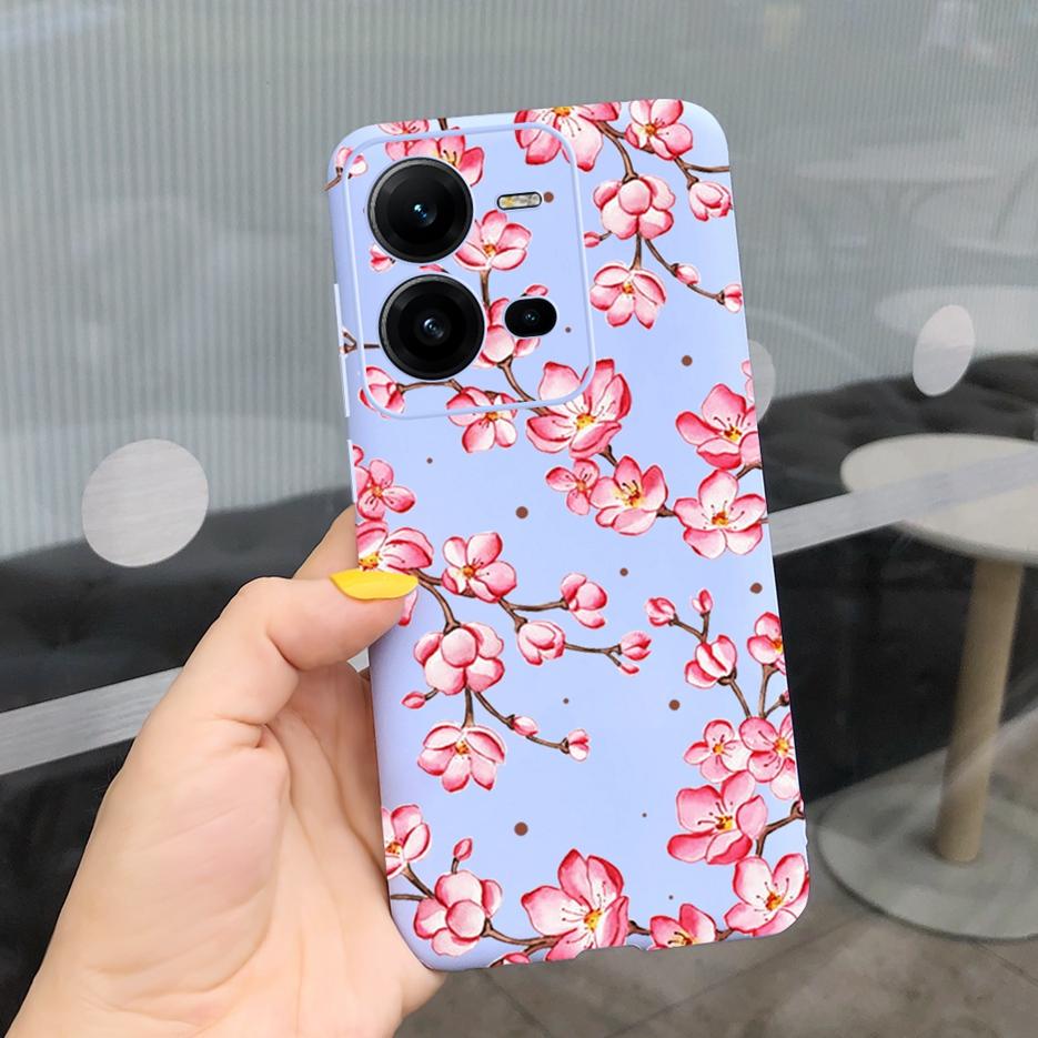 Чехол для Vivo V25 V25e Милый Модный Мультяшный Девочки Подсолнух Мягкий Силиконовый Чехол для Телефона Для Vivo V25 V 25 VivoV25e Задняя Крышка Coque