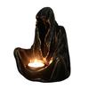 Halloween Ghost Wizard Candle Holder Resin Figurine Scented Tealight Candle Candlestick Table Centerpiece Desktop Decoration
