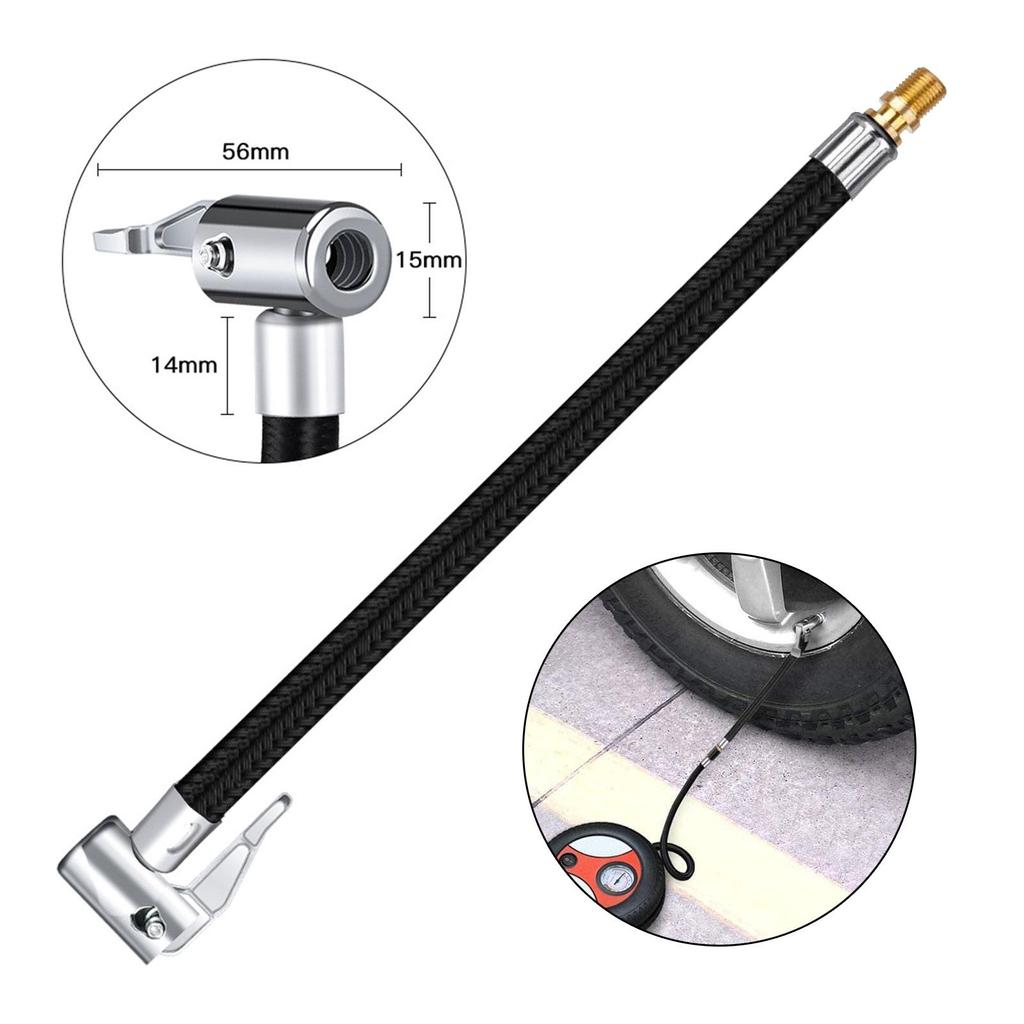 10cm Car Tire Inflator Hose Inflatable Air Pump Extension Tyre Connection Tube Air Chuck Adapter Locking Twist F5o6