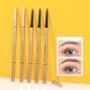 Eyebrow Pencil Waterproof Time Saving Safe Square Gold Color Tube Beauty Brow Pencil For Girl
