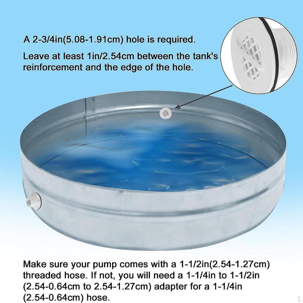 Threaded Inlet Filter Kit, Swimming Pool Filtration Set, Practical Sturdy Water Tank