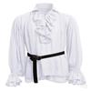 Men's Vintage Lapel Pleated Puff Sleeve Shirt