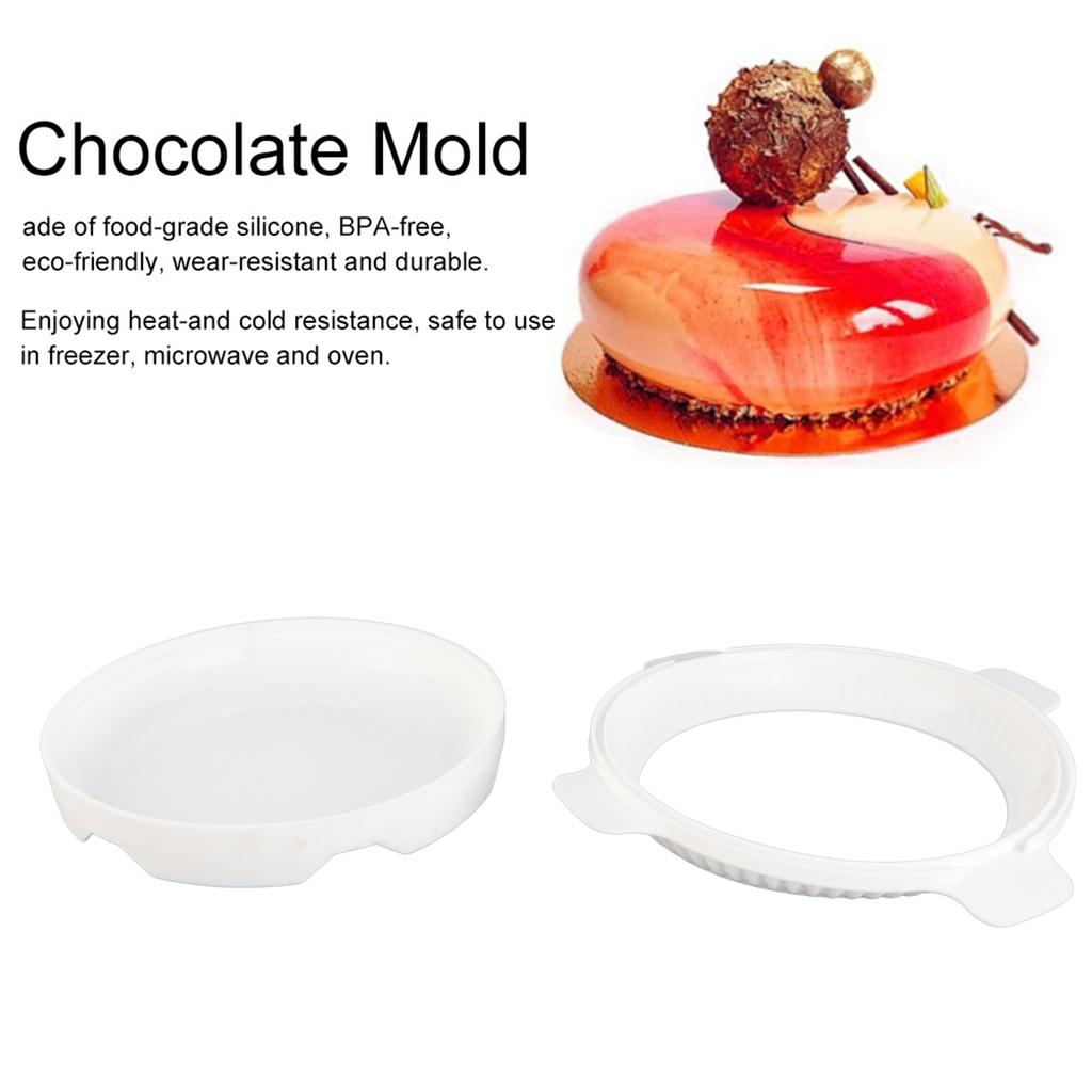 Антипригарный круглый силиконовый противень для выпечки шоколадного торта DIY форма для выпечки подходит для использования в микроволновой печи и замораживания