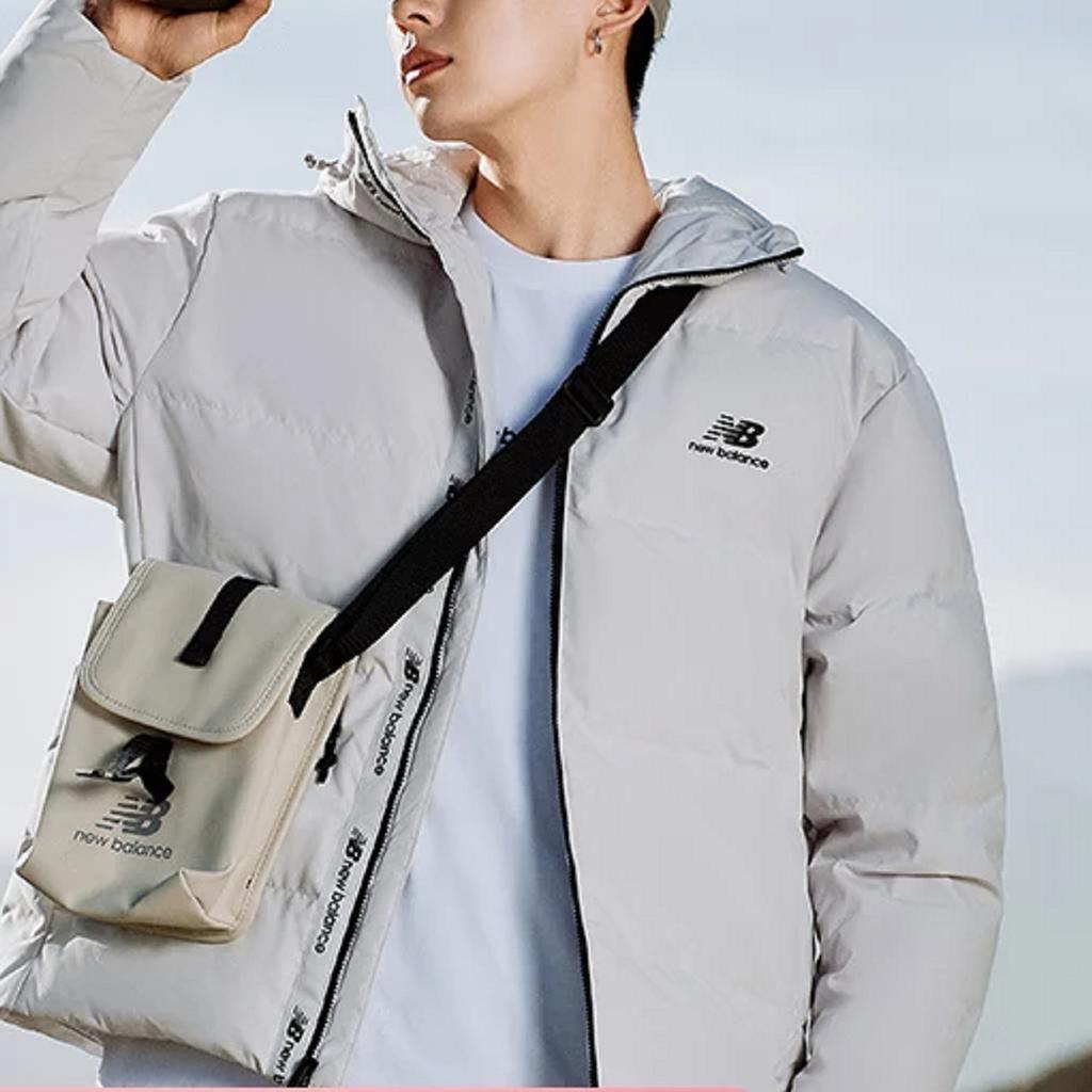 New Balance Essential Logo Puffer Jacket Asia Sizing 'White' Men's AMJ23345-GYM