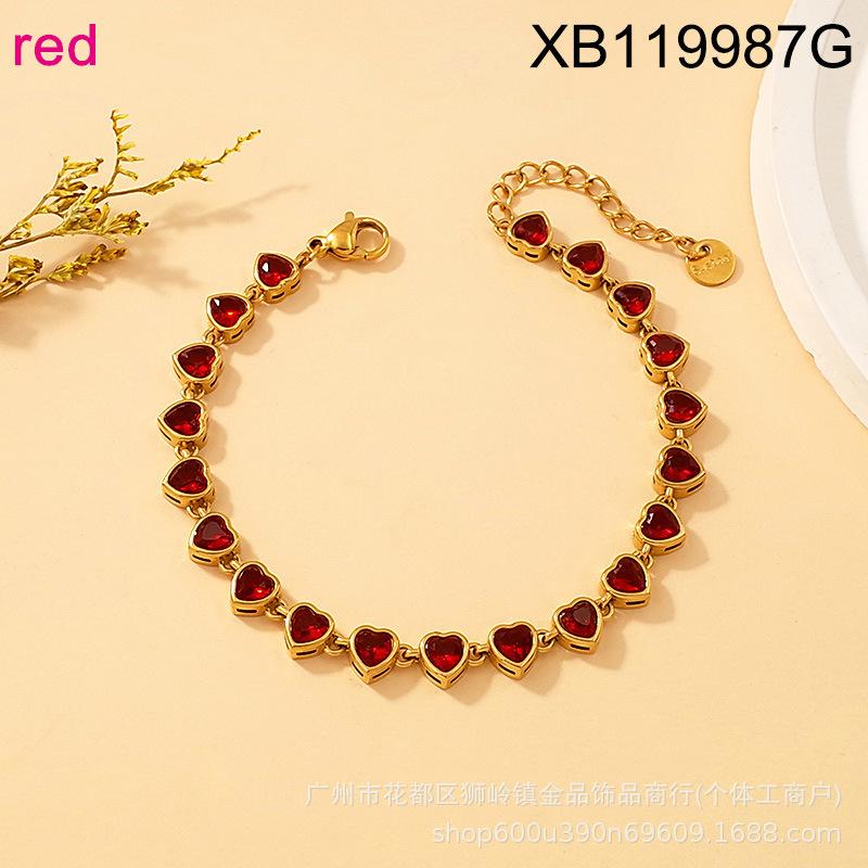 Любовь к циркону Нержавеющая сталь Простой Популярный Браслет Легкая Роскошь Позолоченные Украшения