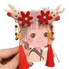 Ancient Girls Velvet Headwear New Year Headdress Kids Barrettes Rabbit Tassel Hair Clips Children Hairpin Hair Accessories