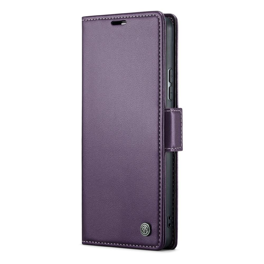 CASEME Flip Case for Samsung Galaxy A54 5G, Litchi Wallet, Purple