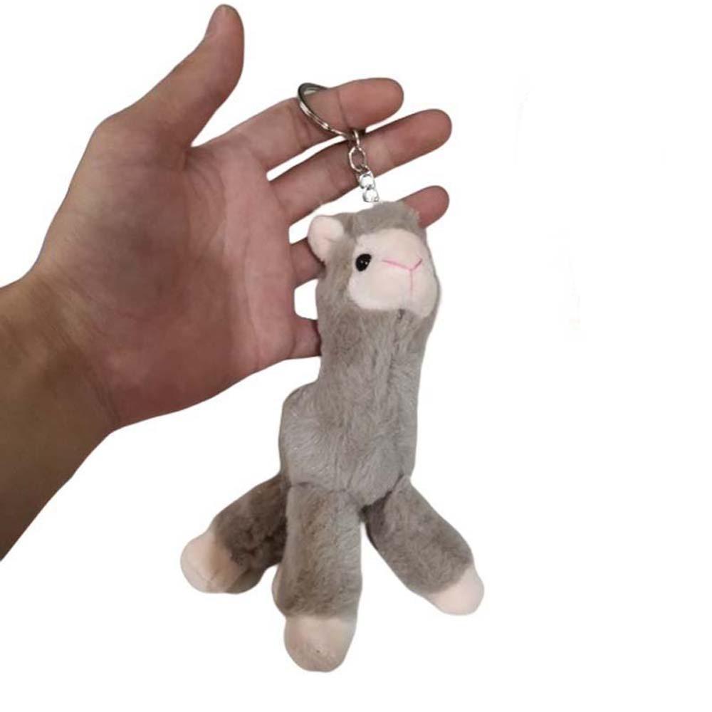 Decoration Handmade Key Trinket Alpaca Keychain Animal Keyring Sheep Key Ring Stuffed Toy Keychain