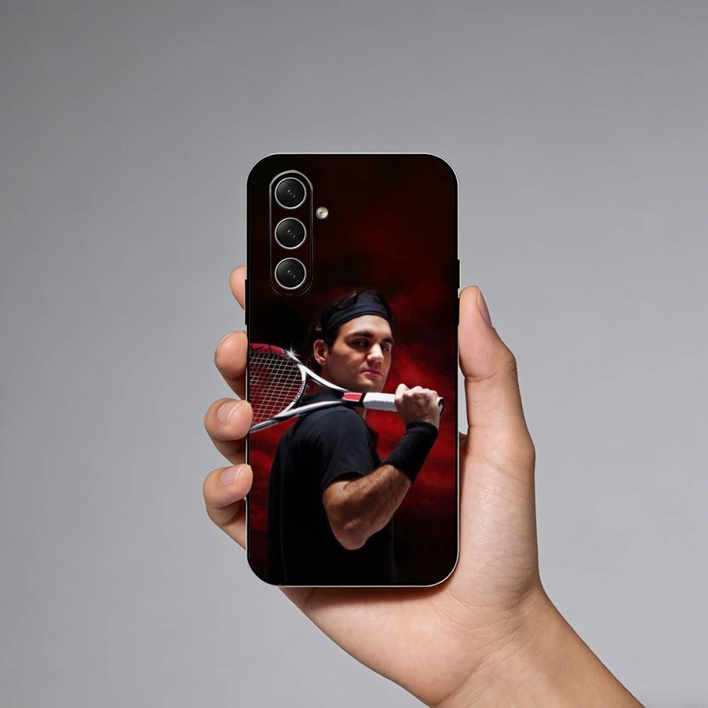 R-Roger Federer The King of Tennis Phone Case For Samsung Galaxy A73,A72,A71,A70,A52,A51 Others Soft Black Cover