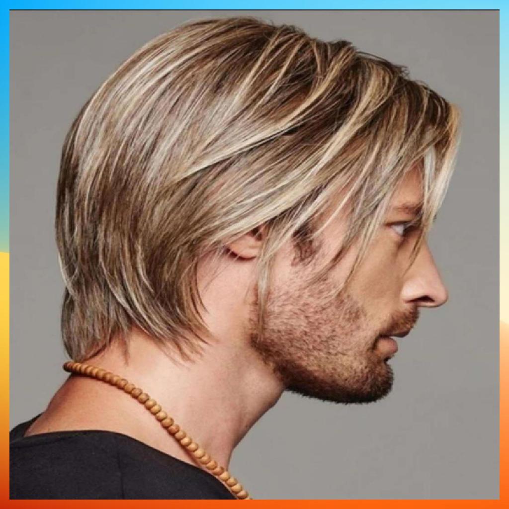 2025 Европейский модный короткий прямой парик для мужчин HW750