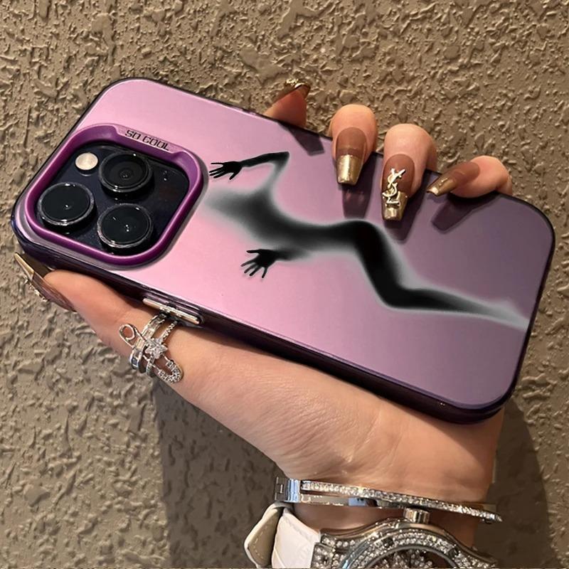 Сексуальный чехол в стиле Фантом для iPhone 16 15 14 13 12 11 Pro Max XS X XR 8 7 Plus Покрытие Матовый Ударопрочный Задняя крышка