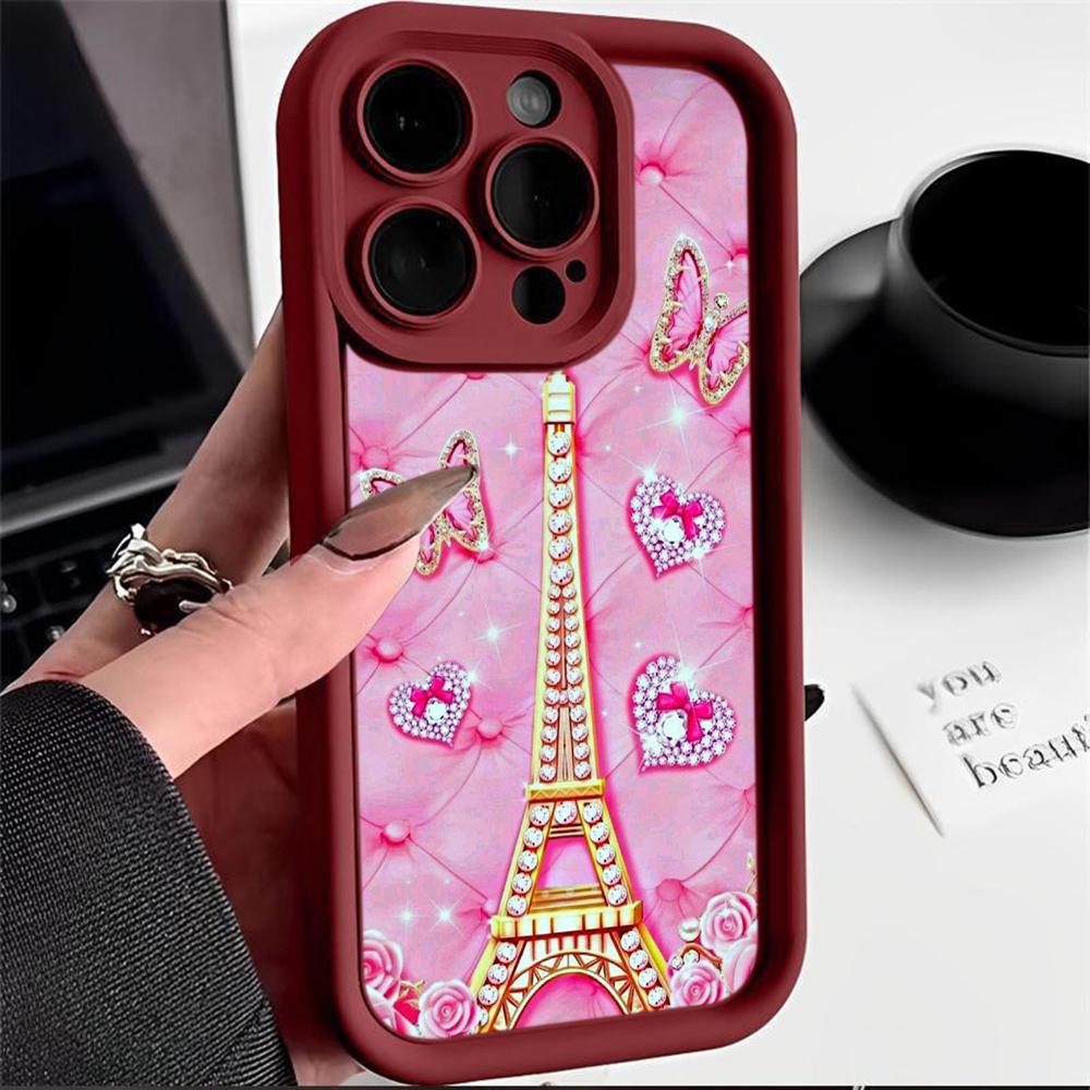 Мягкий чехол из ТПУ с ангельскими глазками для Samsung A05 A04 A10 A30 A13 A23 A53 A14 A24 A34 A54 A15 A25 A35 A55 S20 S23 FE S24 Ultra Ae62 Butterfly Eiffel Tower