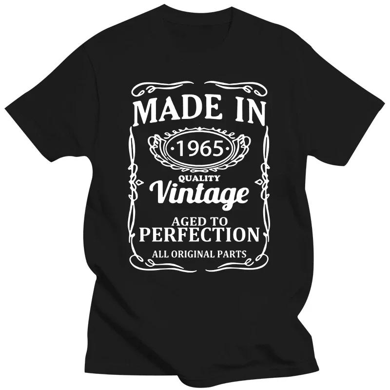 Vintage 1965 58 Years Old T Shirt Men Cotton Short Sleeve Streetwear T-shirt Camiseta Clothing Funny New 58th Birthday Tshirt#Color