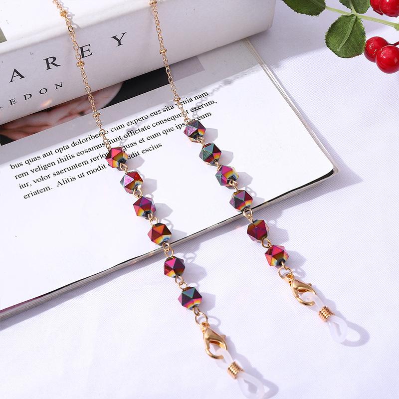 Bohemian Crystal Beaded Glasses Chains Lanyard Face Mask Chain Holder Eyeglass Rope Sunglasses Cord Neck Strap Gift for Women
