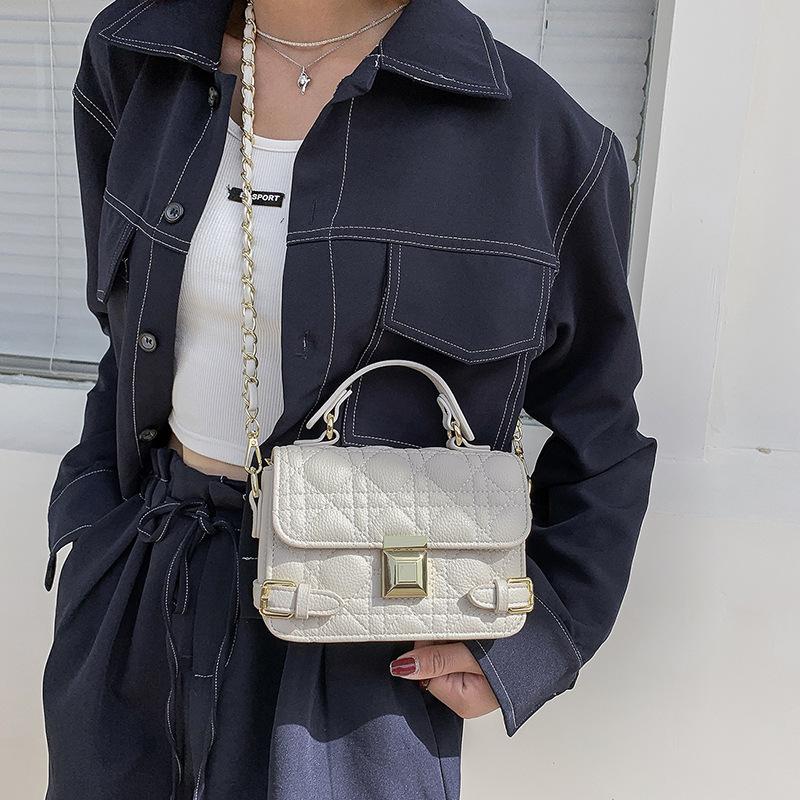 Модная универсальная сумка-мессенджер через плечо с ромбовидной вышивкой, женская, новая весенняя коллекция 2025 года, маленькая квадратная сумка с текстурой