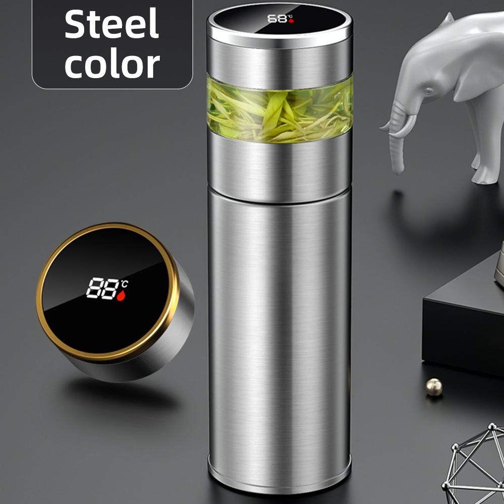 Термос для заварки чая, светодиодный дисплей температуры, термос из нержавеющей стали 316 для чая, бутылка для воды с вакуумной изоляцией, стакан