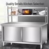 Сверхпрочный кухонный рабочий стол из нержавеющей стали с местом для хранения