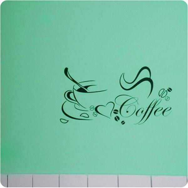 Романтическая кофейная чашка в форме сердца съемная наклейка на стену наклейка для дома кухня искусство декор AVE