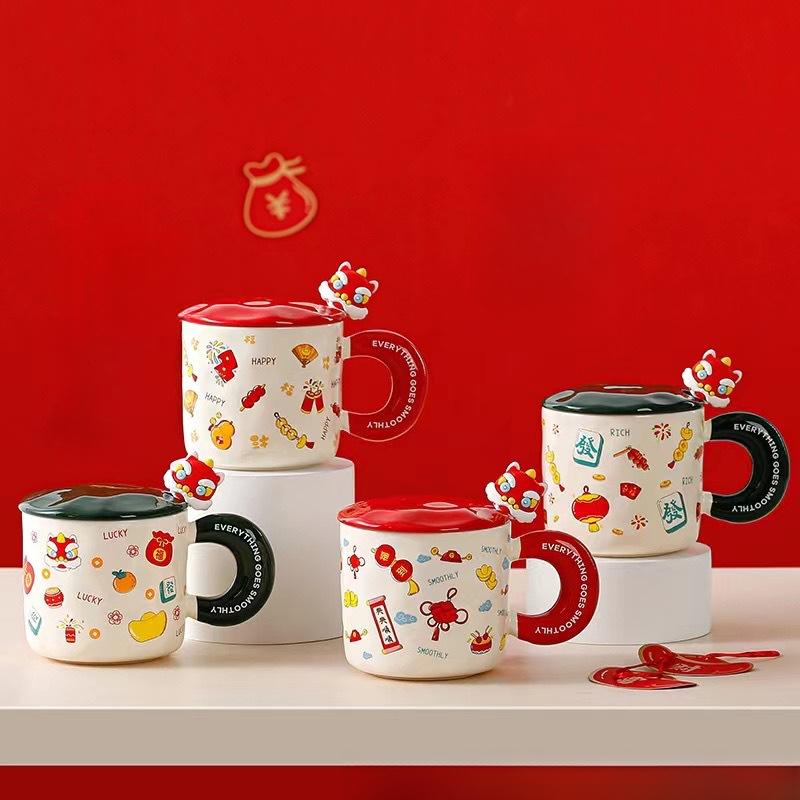 Керамическая чашка «Год Дракона» Подарочный сувенир на Новый год Кружка «Год Дракона» Креативная чашка Подарочная кофейная чашка «Год Дракона»