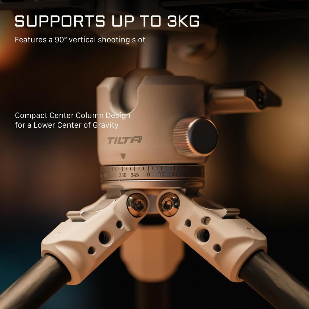 TILTA BT03E Настольная шаровая головка 1 ярусная тренога из углеродного волокна 3 кг выдвижная космический серый TT-BT03E-FB-SG