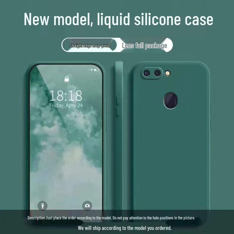 OPPO R15 Стандартная версия Однотонный Жидкий Чехол для Телефона с Полным Покрытием, Защитой от Падений, Мягкий