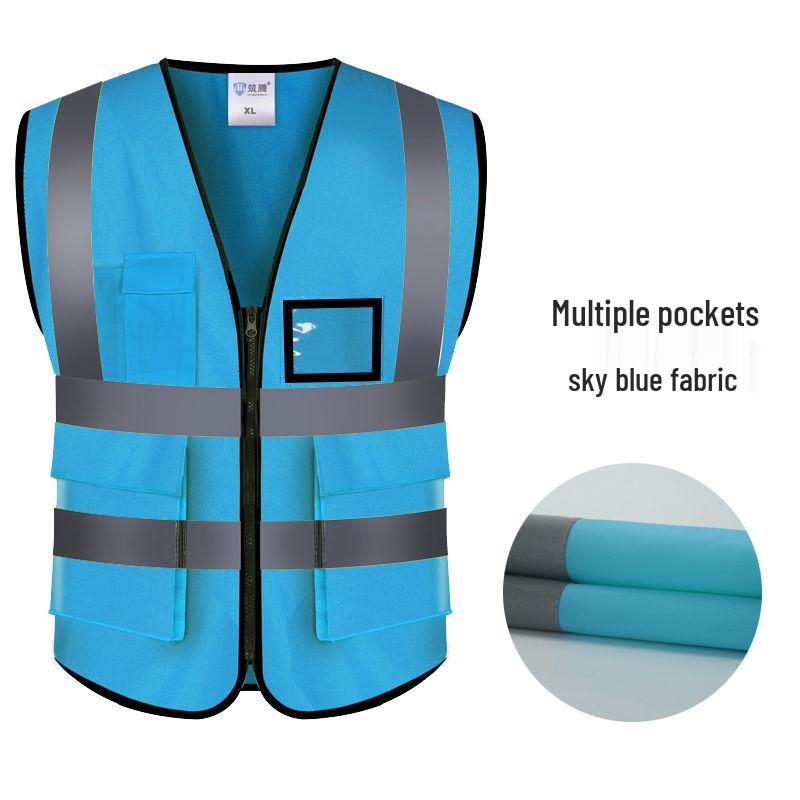 Breathable Reflective Safety Vest for Construction Workers - Custom Logo Available