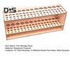 Wooden Paint Brush Holder 67 Hole Pen Rack Wall-mounted Artist Brush Organizer Desk Artist Tool Organizer