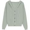 Вязаный кардиган женский весна и осень новый стиль ранняя осень повседневный свободный свитер с капюшоном куртка