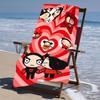 proof beach towel with a Pucca1 pattern - soft,absorbent,quick-drying,machine washable - perfect for swimming,camping,bathing