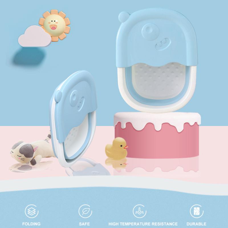 Collapsible Footbath Plain Foaming Massage Bucket Foldable Bucket Foot Bath Bucket Bathroom Foot Wash Basin Laundry Baskets