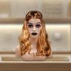Female Bald Mannequin Head Manikin Wig Display Model with Shoulder for Glasses Earrings