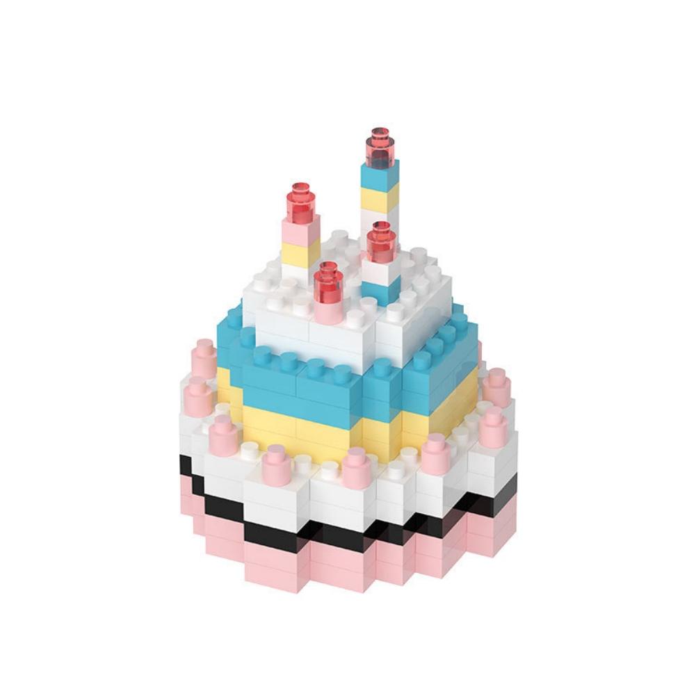 Cake Building Blocks Children Birthday Cake Micro-particles Assembly Building Block Puzzle Toys For Kids Gifts