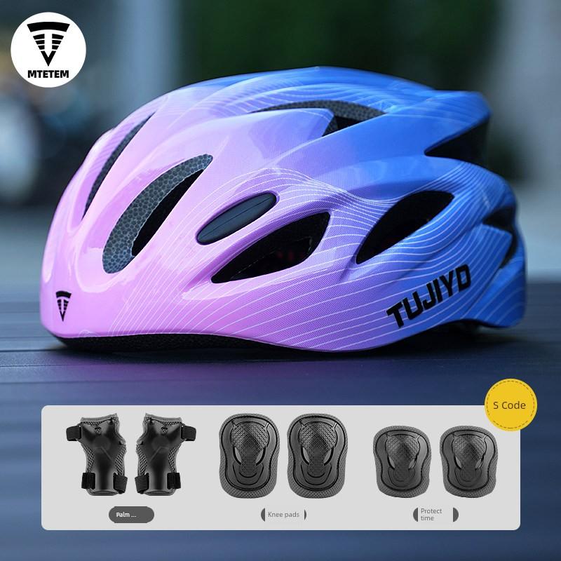 Mtetem Kidsren's Professional Cycling Helmet Bicycle Equipment with Goggles National Standard Certified Safety Helmet for Teenagers