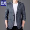 Мужской клетчатый блейзер в стиле business casual
