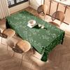 Рождественская декоративная скатерть в европейском стиле, зеленая, с принтом рождественских елок и подарочных коробок, для праздничного декора