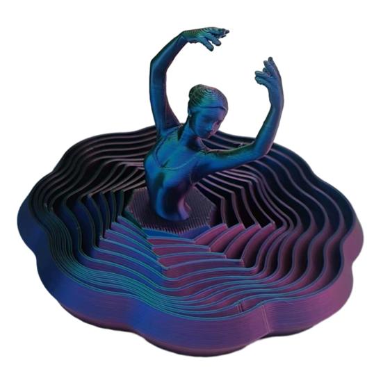 Вращающаяся балерина из 3D-печати, игрушка-антистресс, танцовщица балета, расширяемая сенсорная игрушка, вращающаяся спираль, игрушка для снятия стресса на стол для взрослых