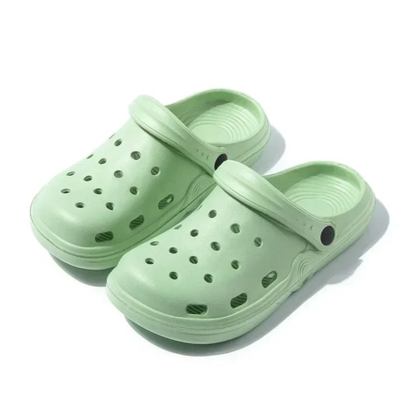 2025 New Men's Women's Waterproof Garden Clogs Outdoor Beach Shoes Big Toe Hole Shoes Crocodile Sandals Home Slippers Summer