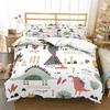 Kids Dinosaur Bedding Set Boys Cartoon Duvet Cover 3D Animal Microfiber Quilt Cover For Boy Girl Child Bedroom Decor